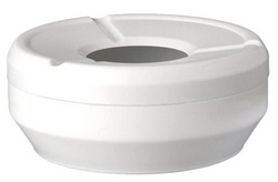 APS windbestendige asbak GLEAM, wit, melamine, 100 mm