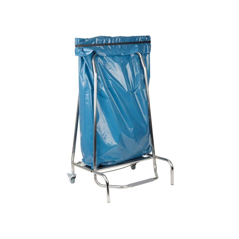 APS afvalzakhouder QUICKSTEP, 120 liter, zilver