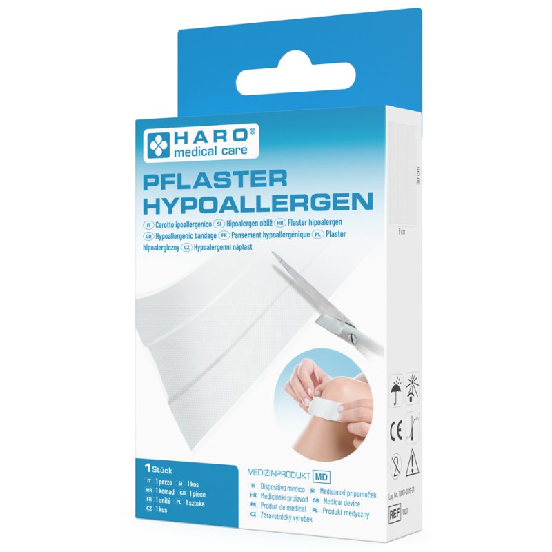 HARO pansement hypoallergénique, 500 × 60 mm, blanc