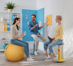LEITZ ergonomische bureaustoel Ergo Cosy Active, sta- en zitfunctie, geel