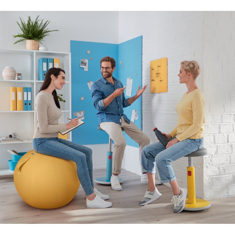 Leitz tabouret assis-debout Ergo Cosy Active, hauteur réglable 45-79 cm, bleu
