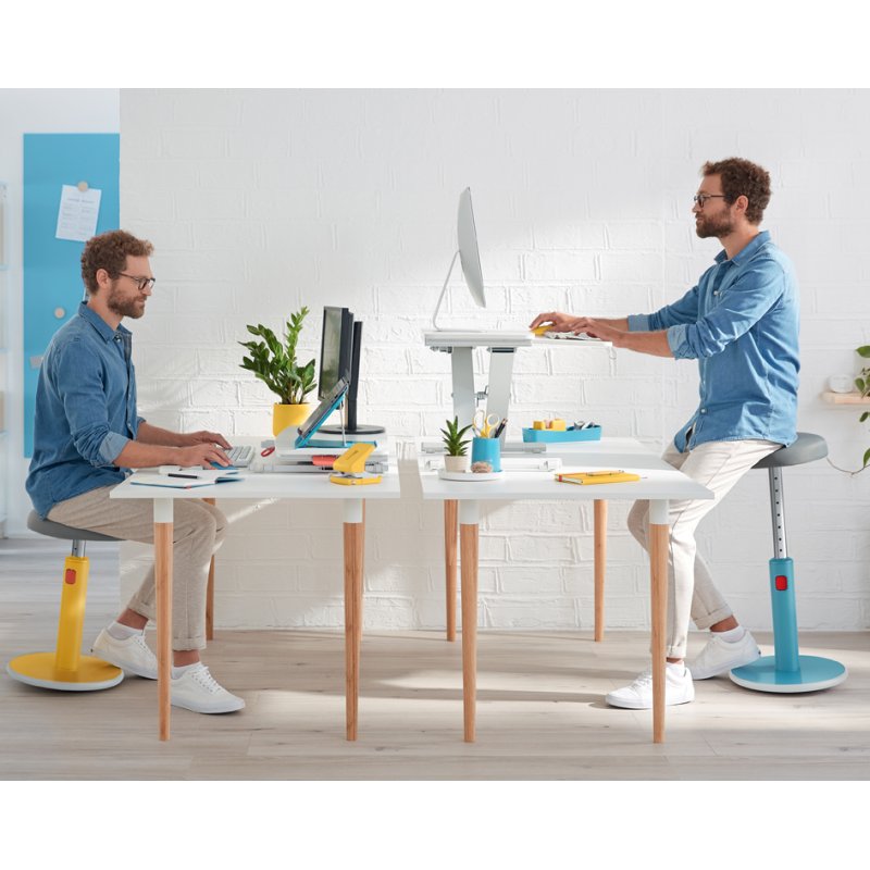 Leitz tabouret assis-debout Ergo Cosy Active, hauteur réglable 45-79 cm, bleu