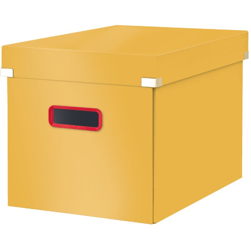 LEITZ boîte de rangement Click & Store Cosy Cube, jaune, 320×360×310 mm, pliable