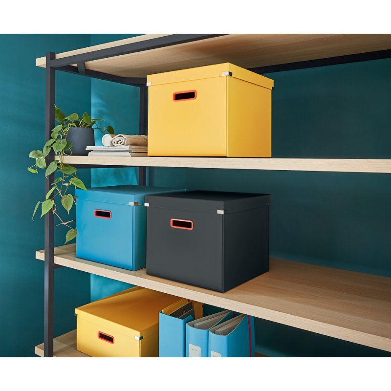 LEITZ boîte de rangement Click & Store Cosy Cube, jaune, 320×360×310 mm, pliable