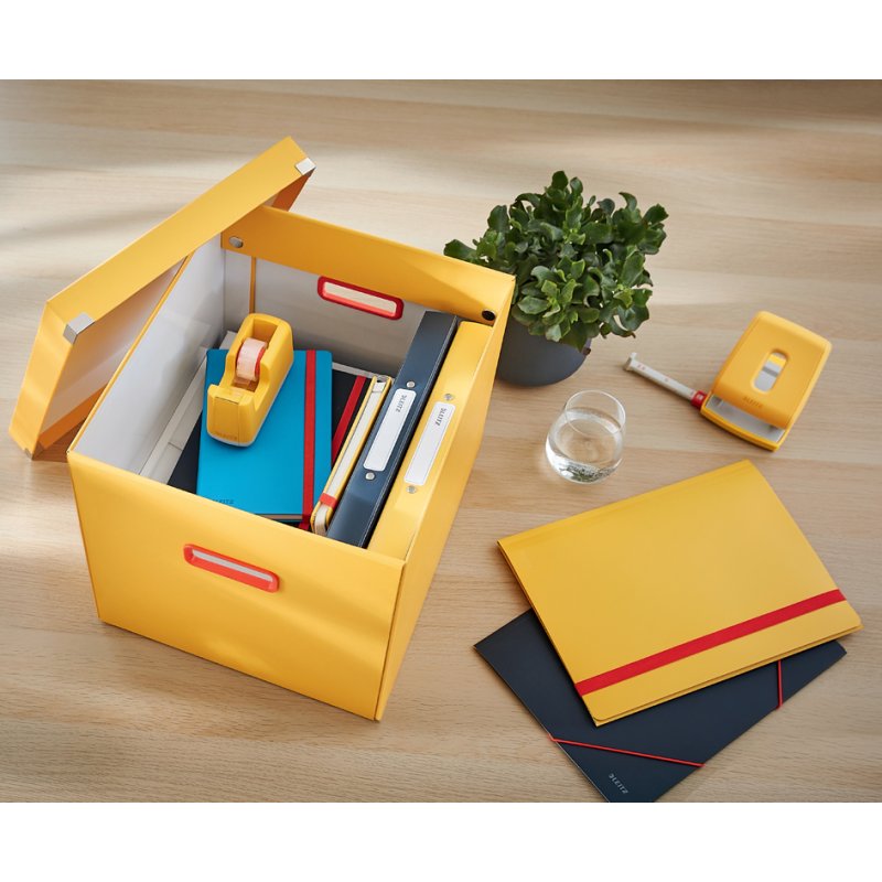 LEITZ boîte de rangement Click & Store Cosy Cube, jaune, 320×360×310 mm, pliable