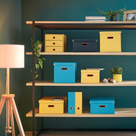 LEITZ opbergbox Click & Store Cosy L, blauw, 369×482×200 mm