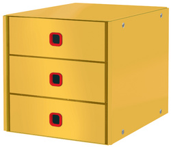 LEITZ ladekast Click & Store Cosy, 3 lades, geel, A4