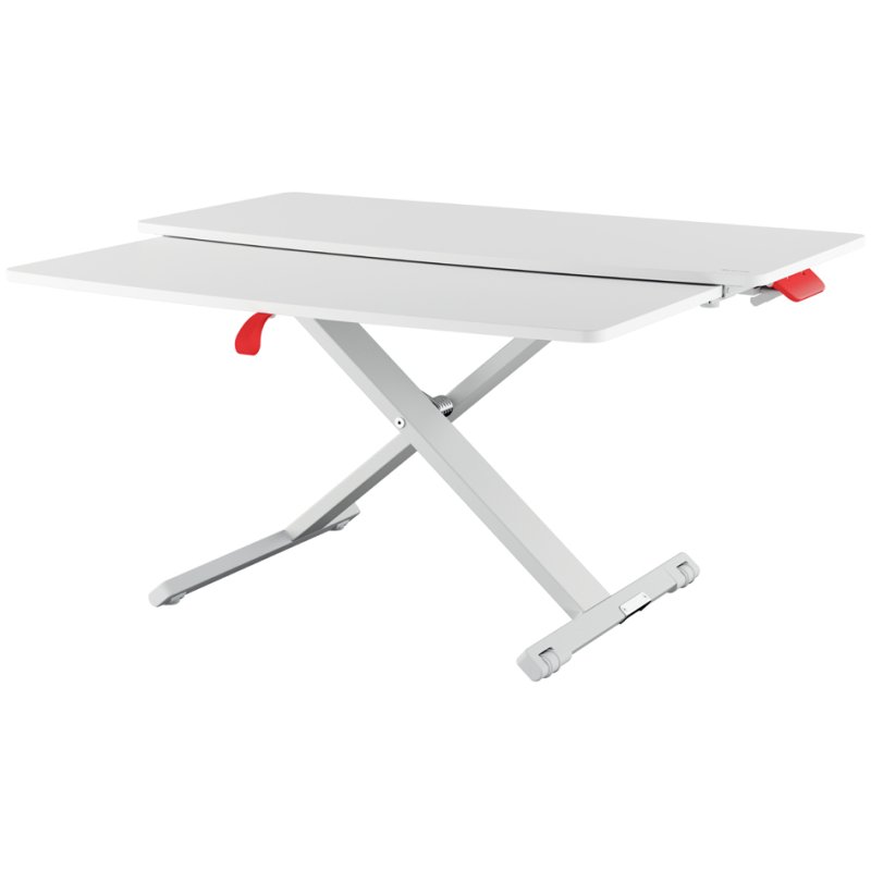 LEITZ sit-stand workstation Ergo Cosy, extendable, light grey, 800×350 mm