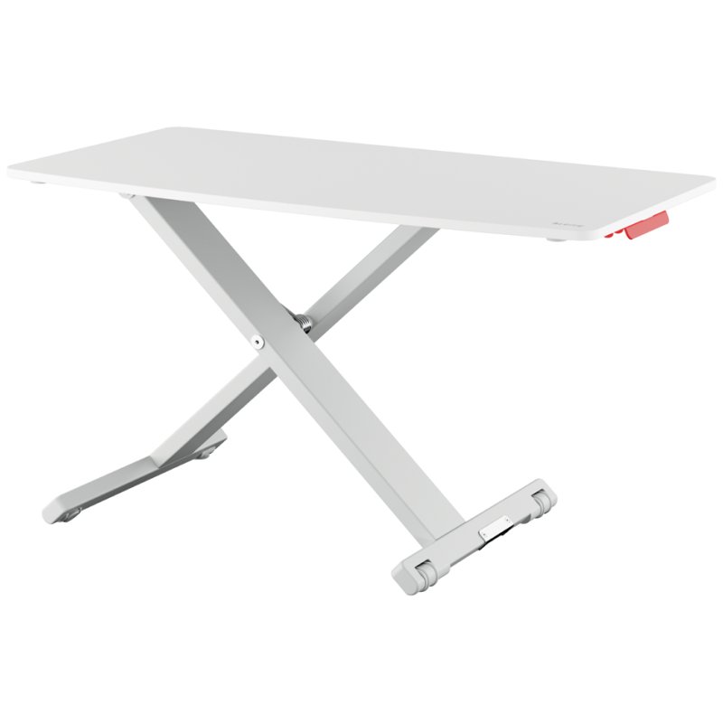 LEITZ sit-stand workstation Ergo Cosy, light grey, pneumatically adjustable