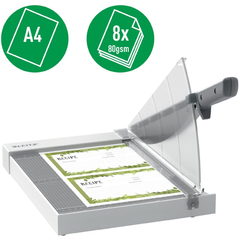 LEITZ massicot à levier Home A4, anthracite, 8 feuilles