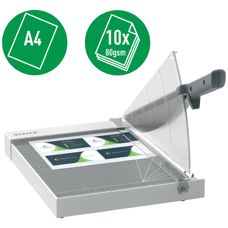 LEITZ lever arch cutting machine Home Office, A4, anthracite, 10 sheets