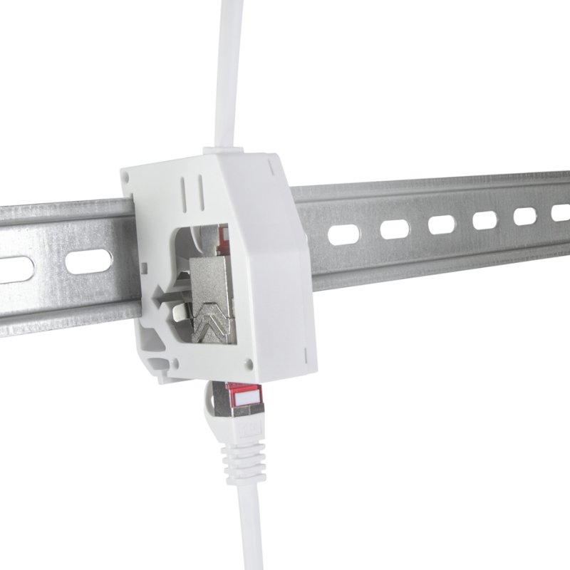 LogiLink Professional DIN-rail adapter, 1 keystone module, light grey