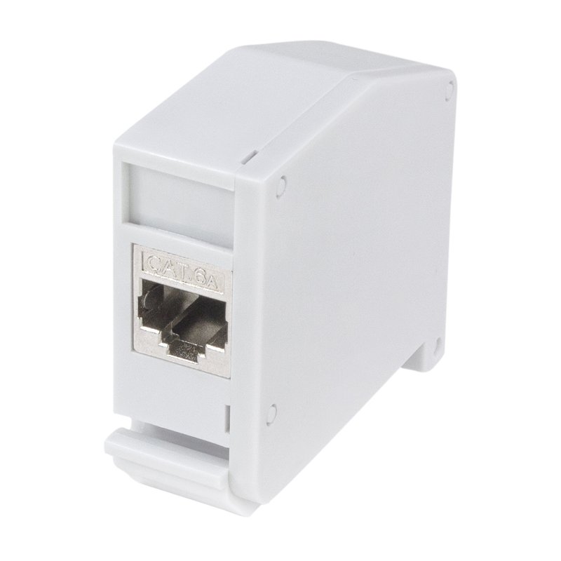 LogiLink Professional DIN-rail adapter, 1 keystone module, light grey