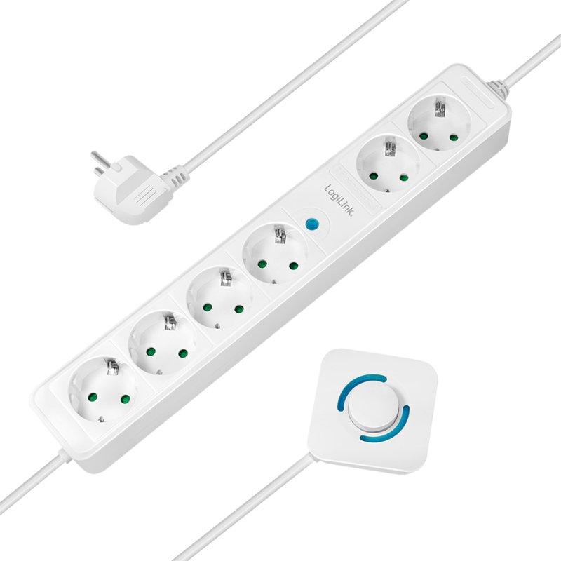 LogiLink foot switch with LED power indicator, white, 3500 W