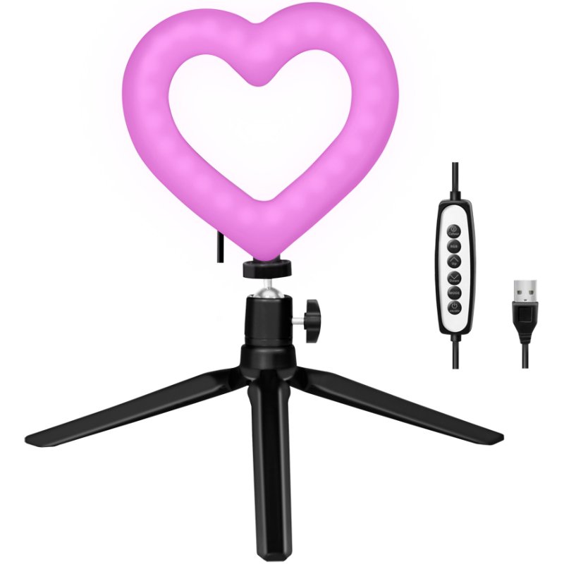 LogiLink heart-shaped LED stand, black, RGB colours, 96 LEDs, 1500 lumens