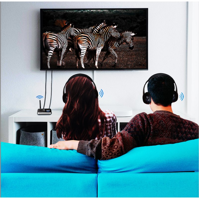 LogiLink Récepteur et émetteur audio Bluetooth 5.0, noir, portée 10 m