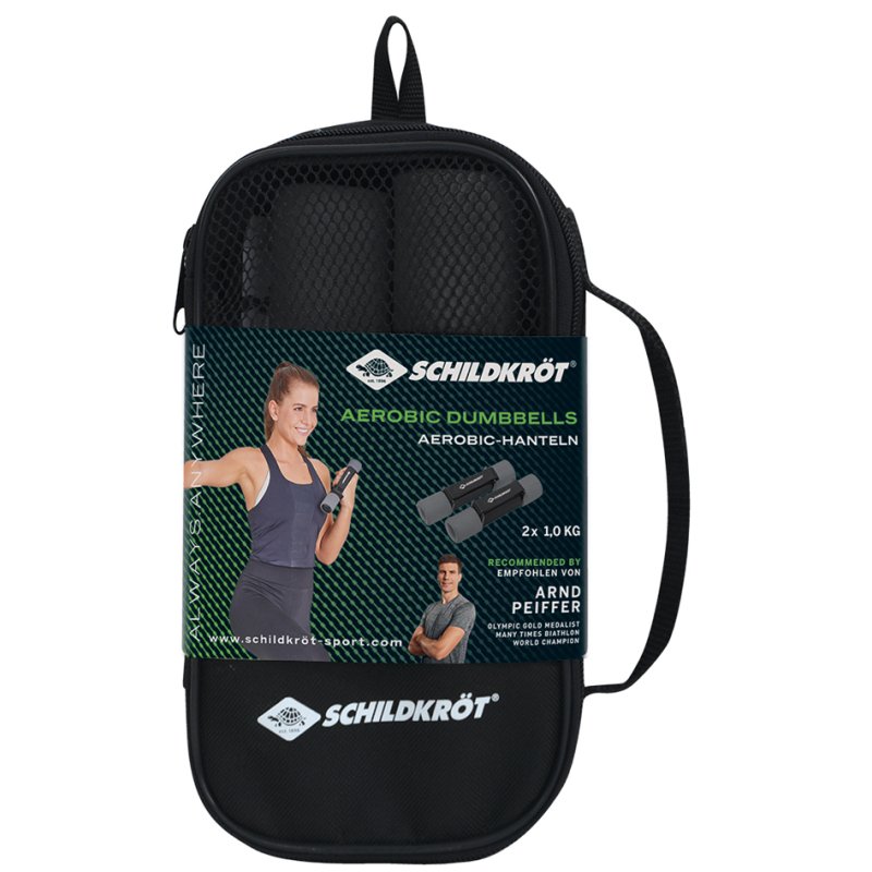 SCHILDKRÖT haltères souples, ensemble 0,5 kg, noir/vert, 2 pièces