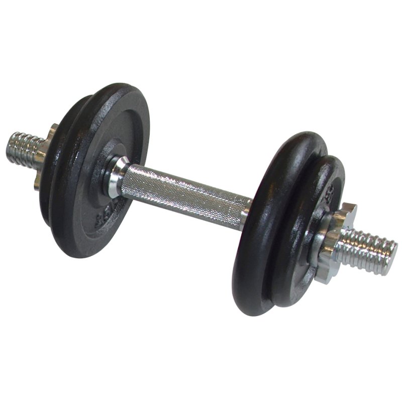 SCHILDKRÖT kit d'haltères, 10 kg, fonte, en mallette