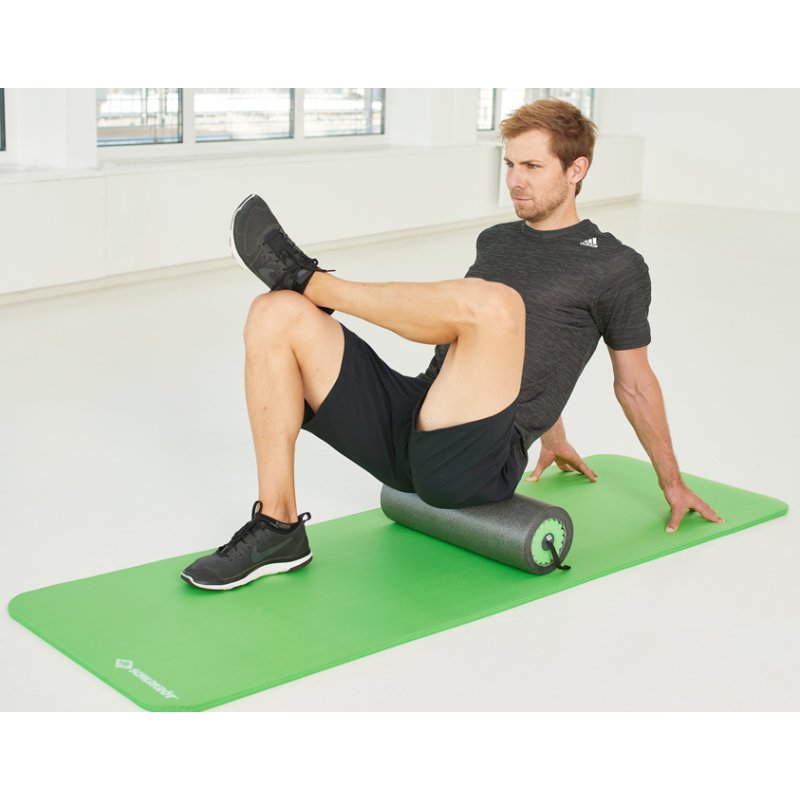 SCHILDKRÖT Rouleau de massage et fascia 3-en-1, noir/vert, ensemble 3 pièces