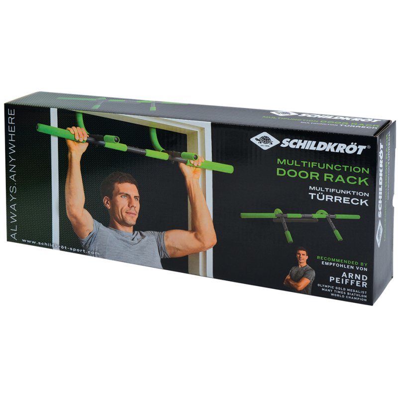 SCHILDKRÖT multifunctional door bar, black/green, load up to 100 kg