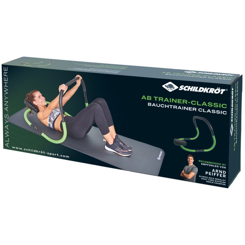 SCHILDKRÖT appareil abdominal Classic, noir/vert, construction en acier