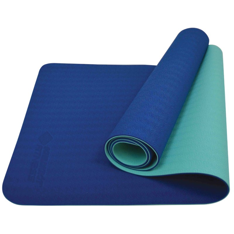 SCHILDKRÖT tapis de yoga BICOLOR, 4 mm, bleu pétrole/anthracite