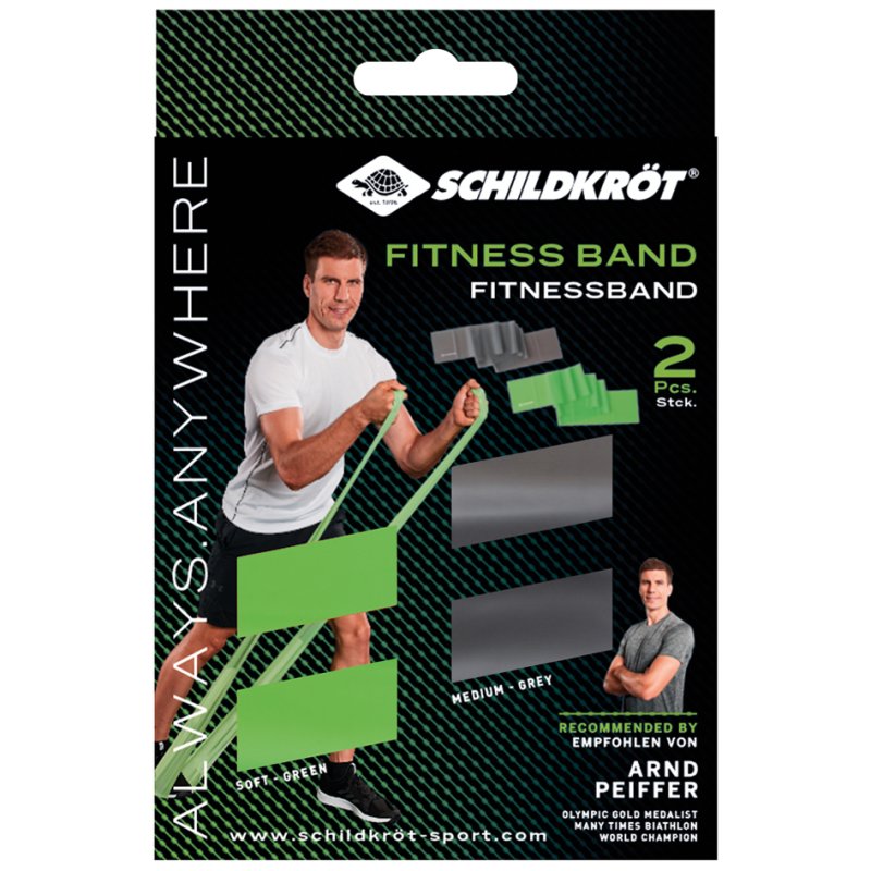 SCHILDKRÖT bandes de fitness, sans latex, TPE, lot de 2