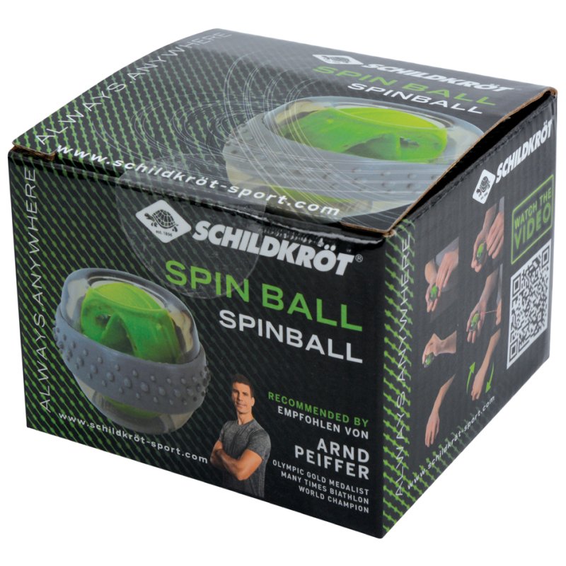 SCHILDKRÖT Spinball hand and arm trainer, grey/green, 70 mm