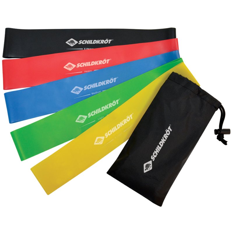 SCHILDKRÖT miniresistentiebanden set, 5 stuks, 50×300 mm, latex