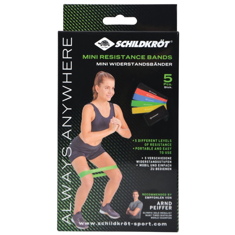 SCHILDKRÖT bandes de résistance mini, lot de 5, 50×300 mm, latex