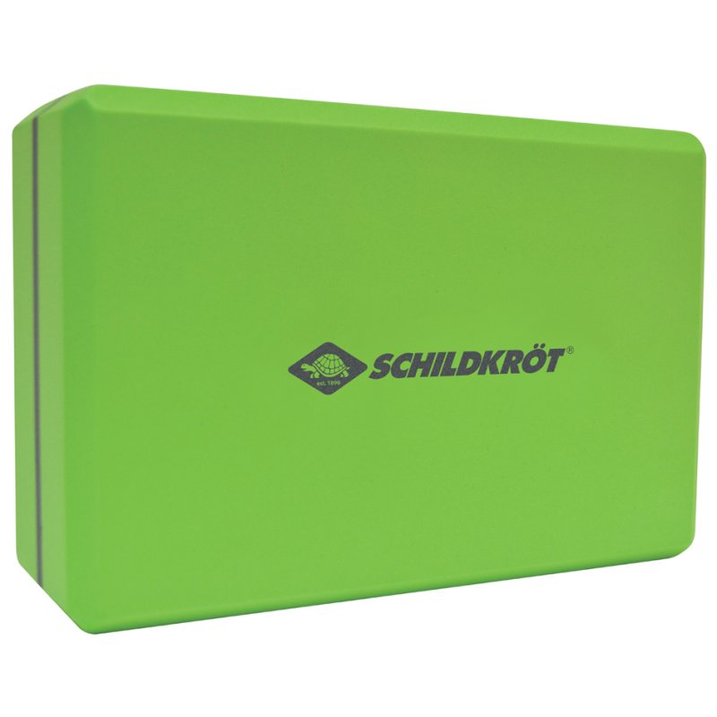SCHILDKRÖT bloc de yoga, vert/gris, 225×150×75 mm, 200 g