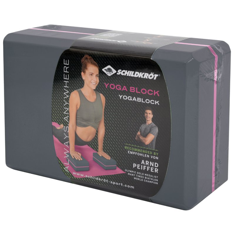 SCHILDKRÖT bloc de yoga, vert/gris, 225×150×75 mm, 200 g