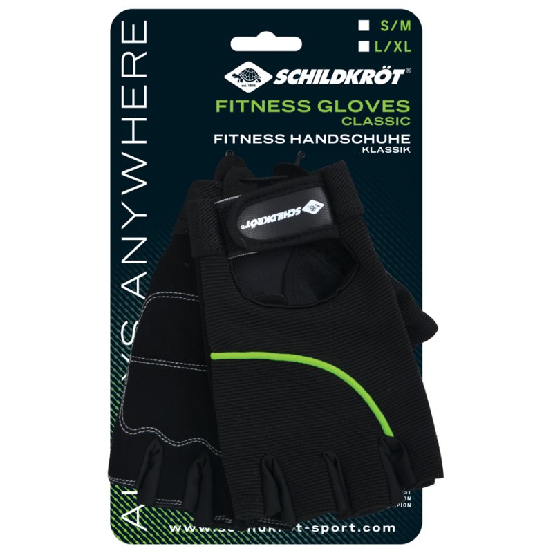SCHILDKRÖT Classic fitness gloves, black, 1 pair