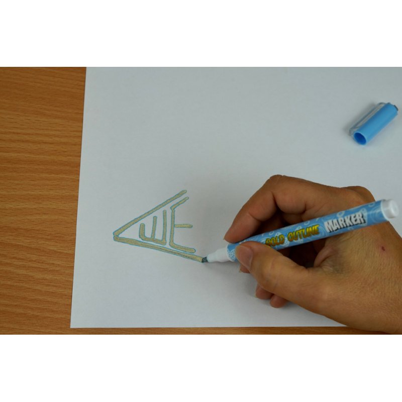 WEDO marqueurs créatifs DORÉ + OUTLINE, 1,0-2,0 mm, étui 6 pièces