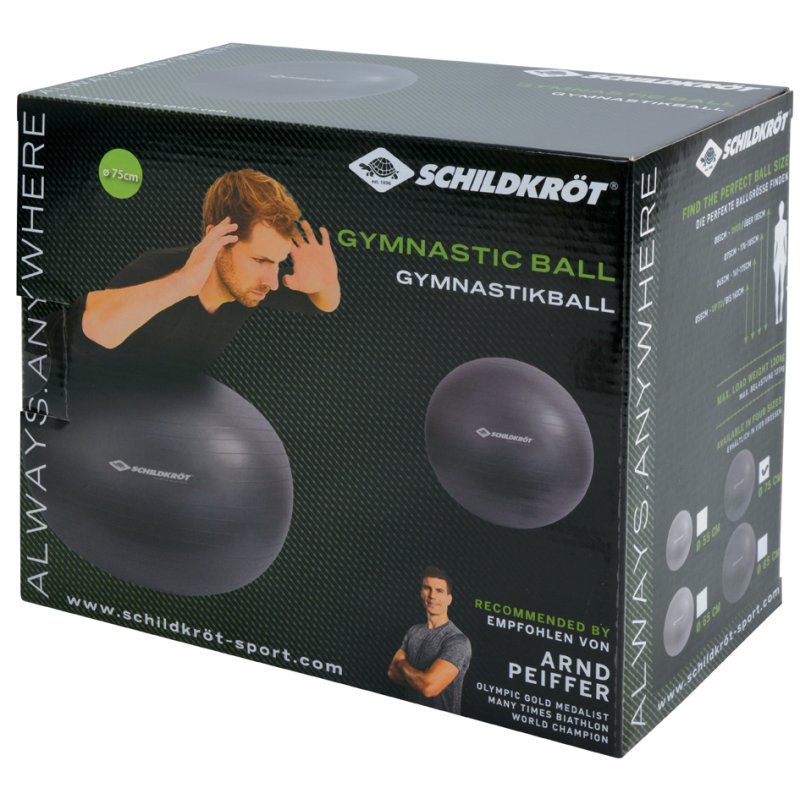 SCHILDKRÖT ballon de gymnastique, 85 cm, gris anthracite