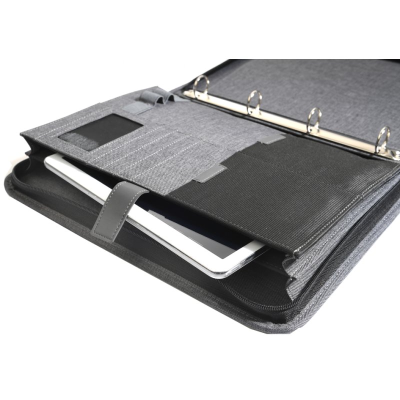 WEDO ring binder file COLLEGE, A4, polyester, heather grey