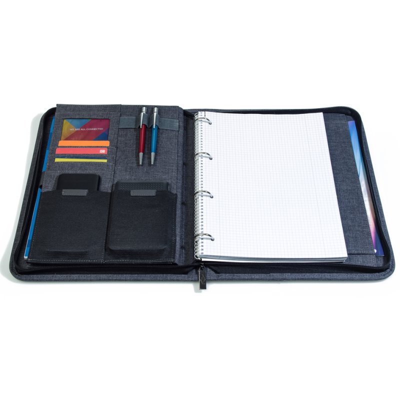 WEDO ring binder file COLLEGE, A4, polyester, heather grey