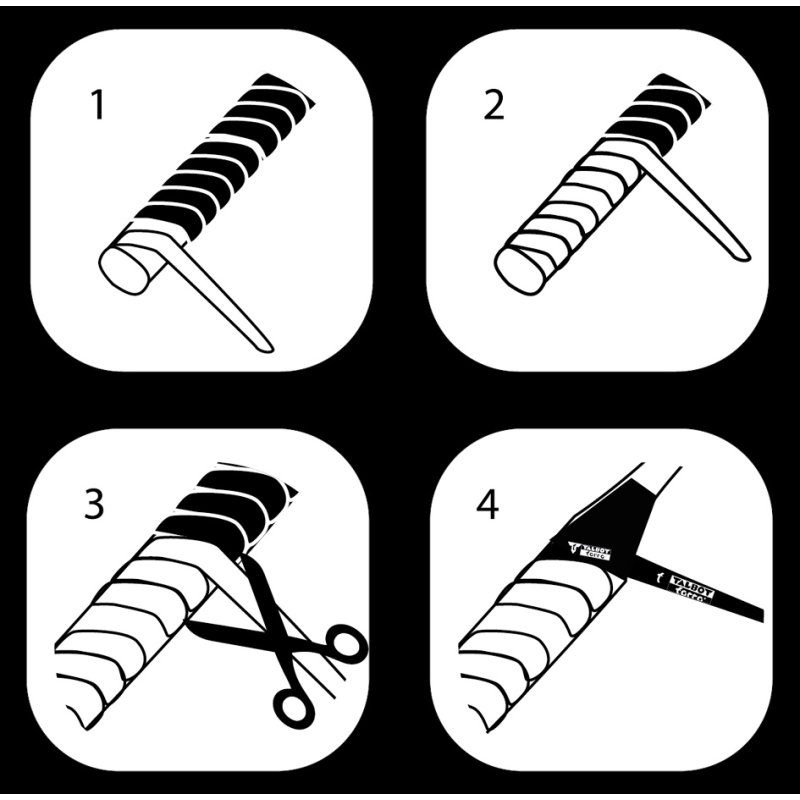 TALBOT torro surgrip, noir, 0,6 mm d'épaisseur, 27 mm de largeur, 3 pièces