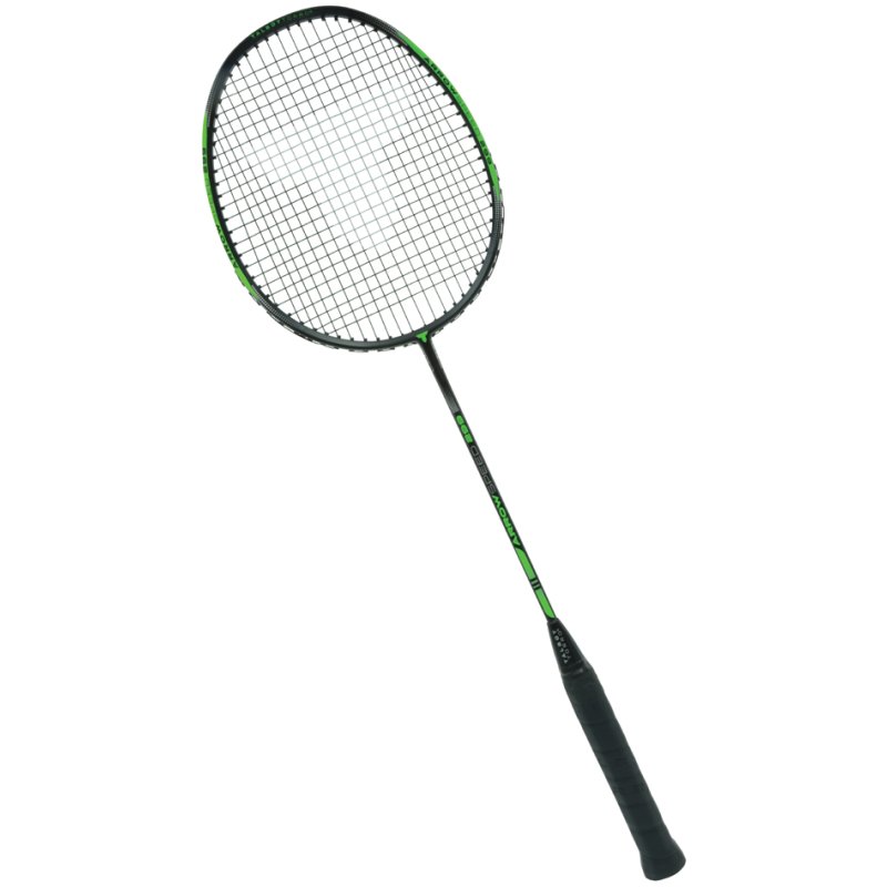 TALBOT torro Badminton Freizeit-Racket, zwart/neongroen, 96 g, graphiet-aluminium