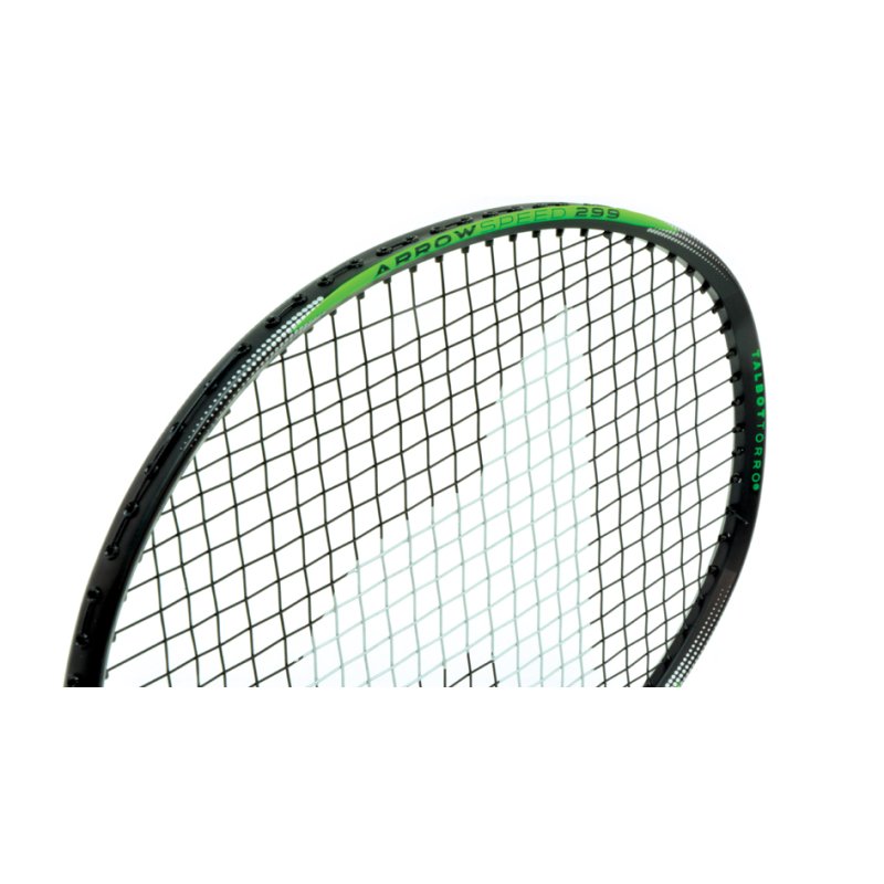 TALBOT torro Badminton Freizeit-Racket, zwart/neongroen, 96 g, graphiet-aluminium