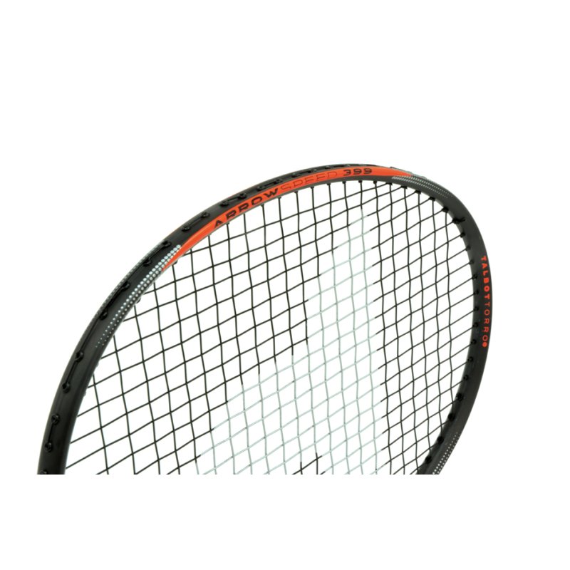 TALBOT torro raquette de badminton Arrowspeed 399, noir/orange-néon, 89 g, graphite complet