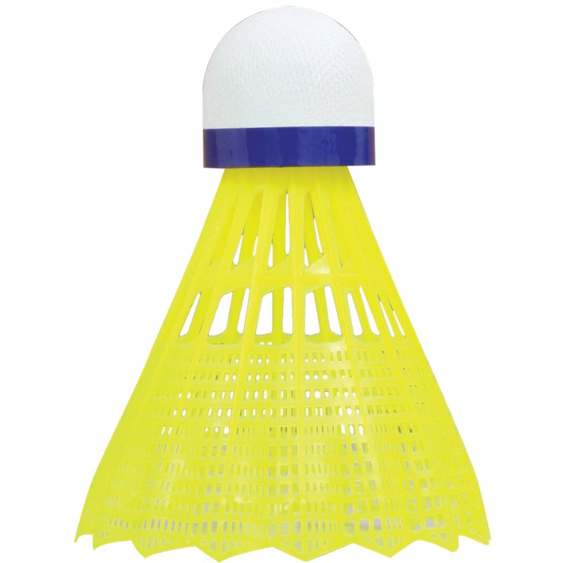 TALBOT torro badmintonshuttle Tech 350, medium, geel/blauw, 6 stuks
