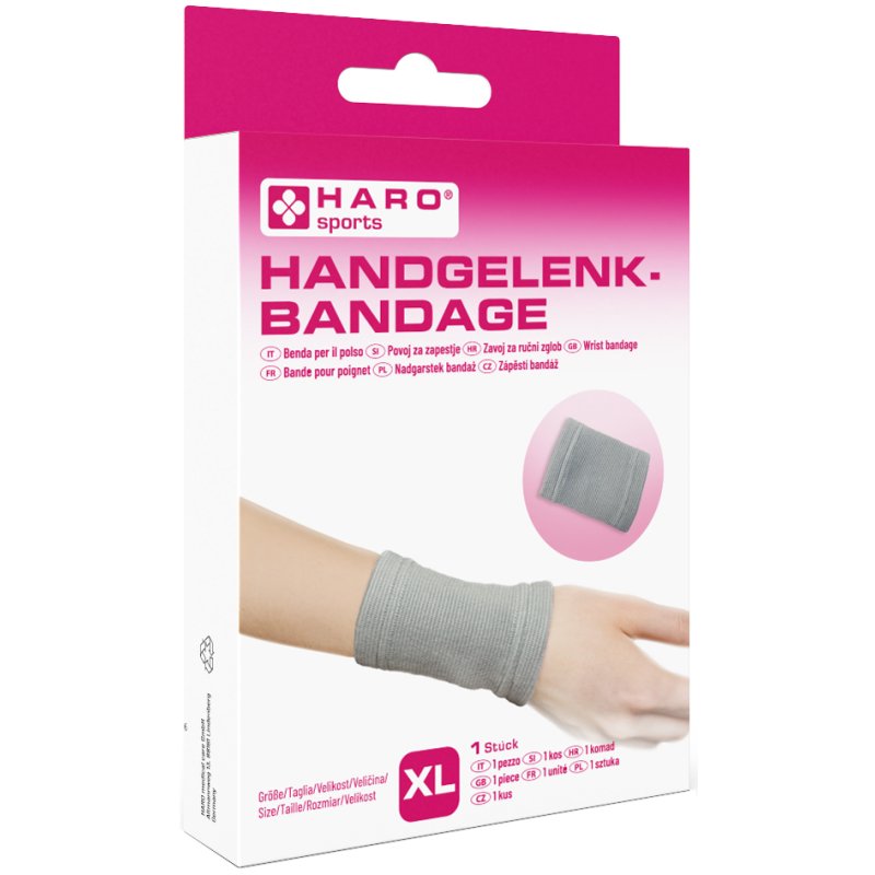 HARO bandage poignet élastique, gris, taille S