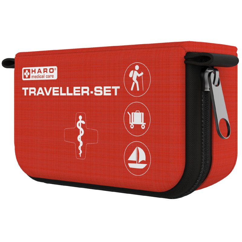 HARO eerste hulp tas reiset, 32-delig, rood, 125×60×80 mm