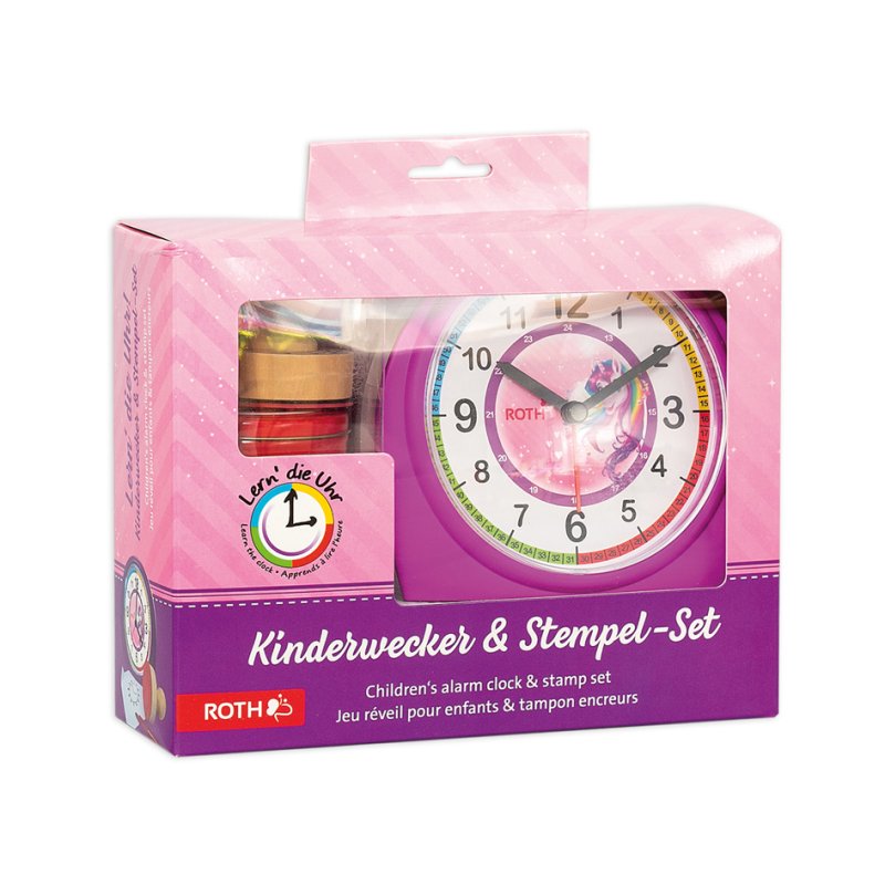 ROTH voetbalwekker & stempelset voor kinderen, blauw