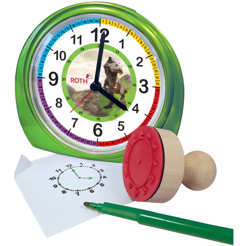 ROTH voetbalwekker & stempelset voor kinderen, blauw