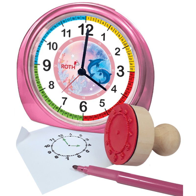 ROTH voetbalwekker & stempelset voor kinderen, blauw