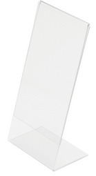 deflecto tafelstandaard 47301, A4 dwars, glashelder polystyrol, 300×70×205 mm