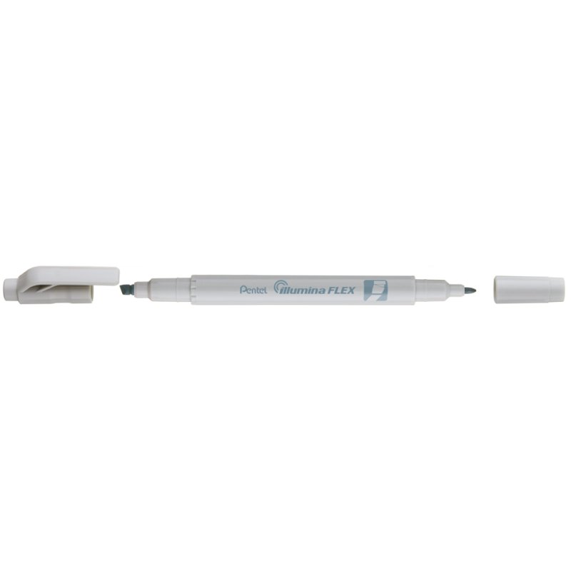 Pentel surligneur Illumina Flex Pastel, vert clair pastel, 2 pointes, 1,5-3,5 mm et 1 mm