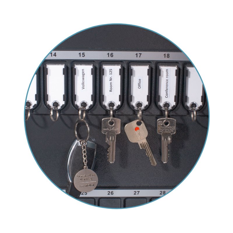 Pavo porte-clés magnétique, noir, 10 pièces